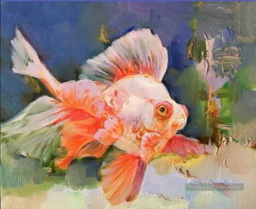 Art texture œuvres - Goldfish en bleu 392 texturé